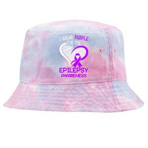 I Wear Purple For Me Epileptic Seizure Epilepsy Awareness Gift Tie-Dyed Bucket Hat