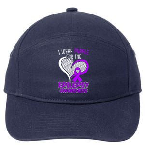 I Wear Purple For Me Epileptic Seizure Epilepsy Awareness Gift 7-Panel Snapback Hat