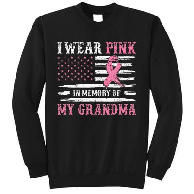 I Wear Pink In Memory Of My Grandma Breast Cancer Awareness Sweatshirt