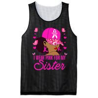 I Wear P.I.Nk. For My Sister Breast Cancer Awareness Mesh Reversible Basketball Jersey Tank