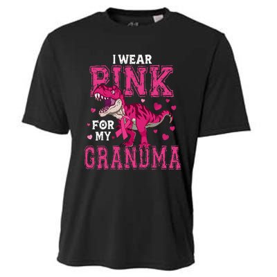 I Wear P.I.N.K For My Grandma Dinosaur Breast Cancer Awareness Cooling Performance Crew T-Shirt