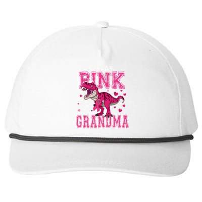 I Wear P.I.N.K For My Grandma Dinosaur Breast Cancer Awareness Snapback Five-Panel Rope Hat