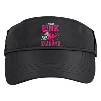 I Wear P.I.N.K For My Grandma Dinosaur Breast Cancer Awareness Adult Drive Performance Visor