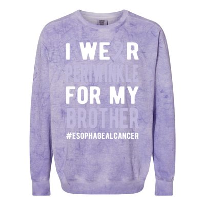 I Wear Periwinkle For My Brother Esophageal Cancer Warrior Gift Colorblast Crewneck Sweatshirt