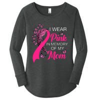 I Wear P.I.N.K In Memory Of My Mom Butterfly Breast Cancer Women's Perfect Tri Tunic Long Sleeve Shirt