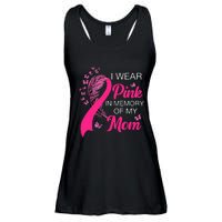 I Wear P.I.N.K In Memory Of My Mom Butterfly Breast Cancer Ladies Essential Flowy Tank