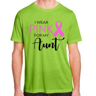 I Wear Pink For My Aunt Breast Cancer Awareness Adult ChromaSoft Performance T-Shirt