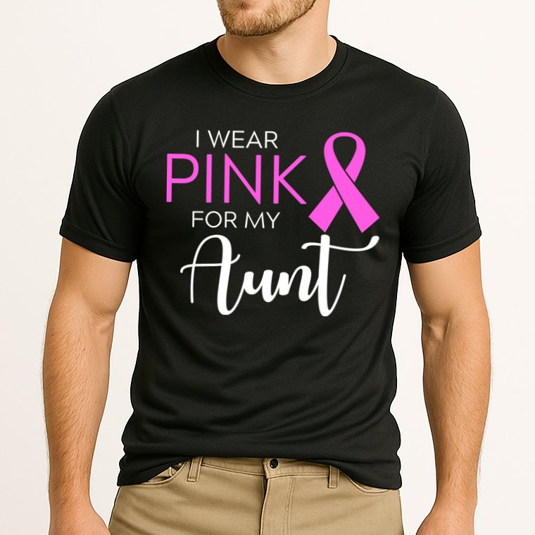 I Wear Pink For My Aunt Breast Cancer Awareness Cooling Performance Crew T-Shirt