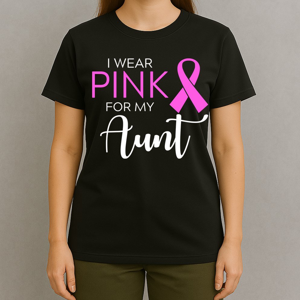 I Wear Pink For My Aunt Breast Cancer Awareness T-Shirt