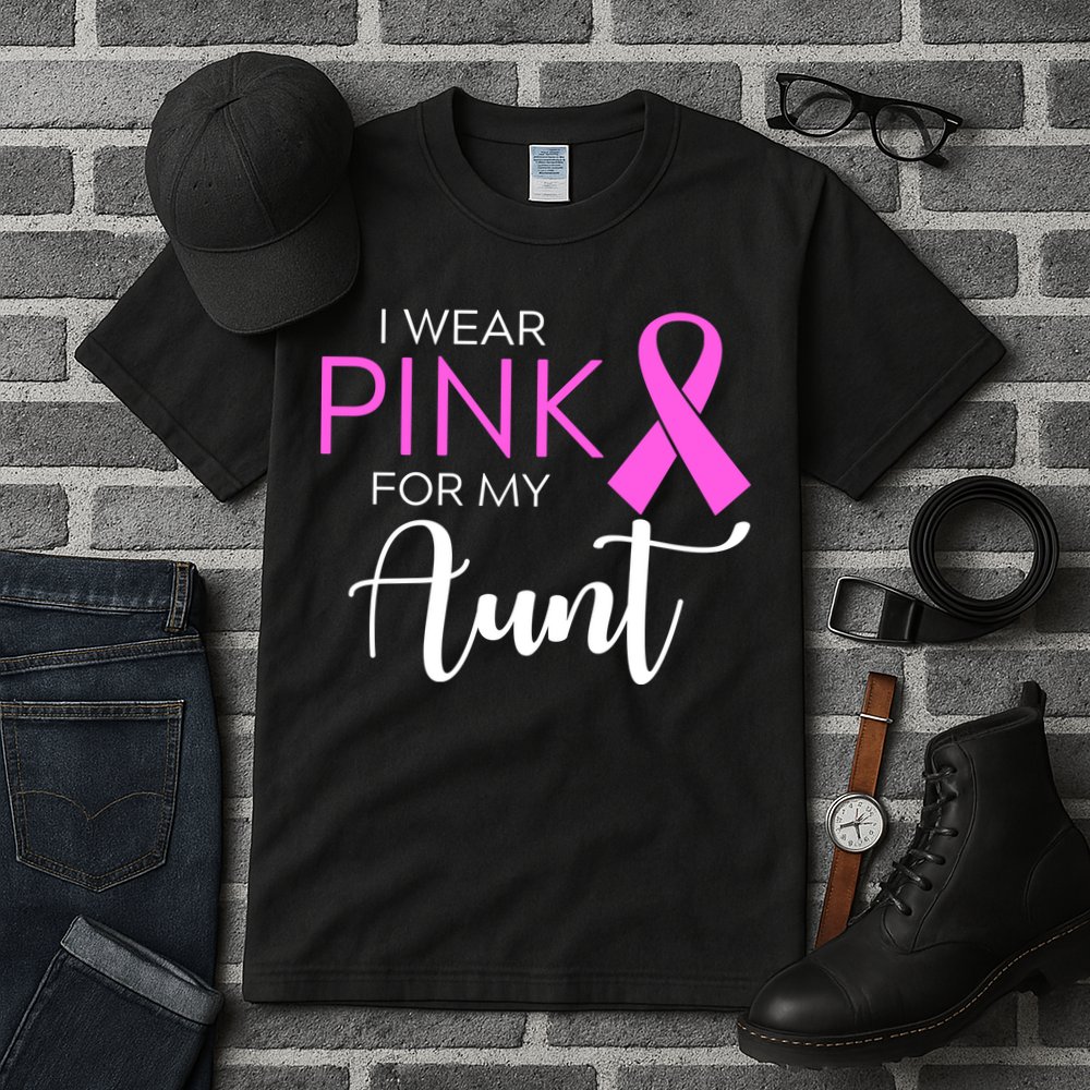 I Wear Pink For My Aunt Breast Cancer Awareness Tall T-Shirt