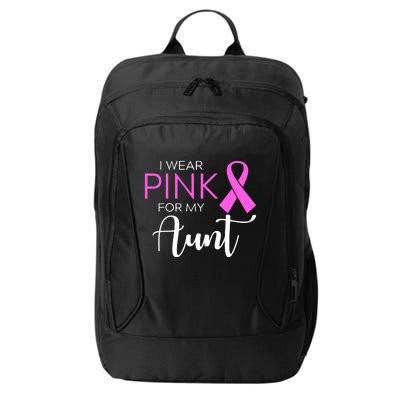 I Wear Pink For My Aunt Breast Cancer Awareness City Backpack