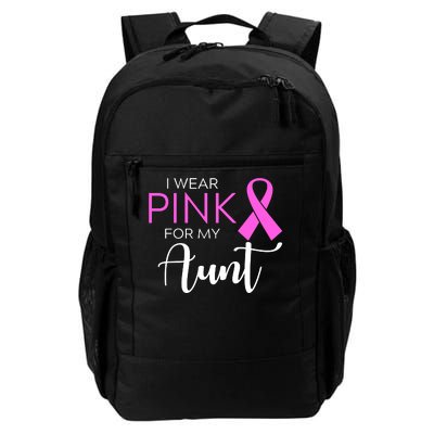 I Wear Pink For My Aunt Breast Cancer Awareness Daily Commute Backpack