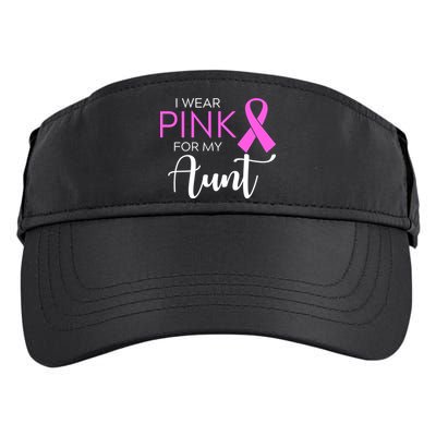 I Wear Pink For My Aunt Breast Cancer Awareness Adult Drive Performance Visor