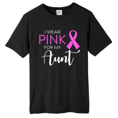 I Wear Pink For My Aunt Breast Cancer Awareness Tall Fusion ChromaSoft Performance T-Shirt