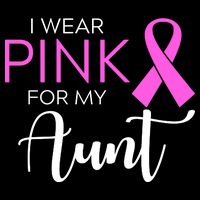 I Wear Pink For My Aunt Breast Cancer Awareness Bucket Hat