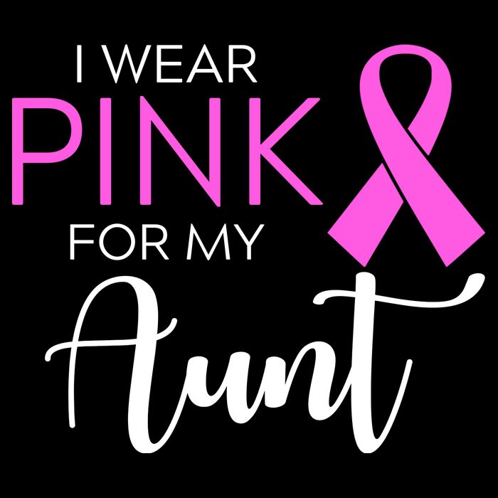 I Wear Pink For My Aunt Breast Cancer Awareness Bucket Hat