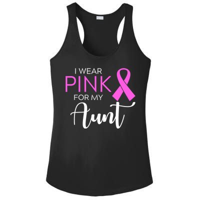 I Wear Pink For My Aunt Breast Cancer Awareness Ladies PosiCharge Competitor Racerback Tank