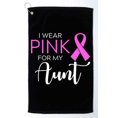 I Wear Pink For My Aunt Breast Cancer Awareness Golf Towel