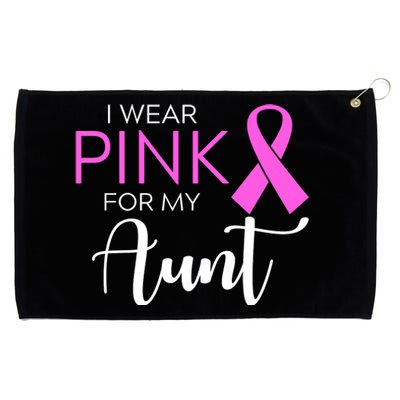 I Wear Pink For My Aunt Breast Cancer Awareness Grommeted Golf Towel