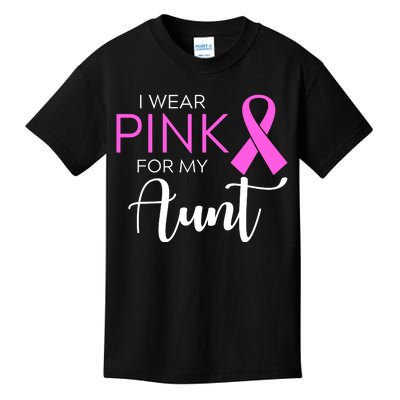 I Wear Pink For My Aunt Breast Cancer Awareness Kids T-Shirt