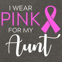 I Wear Pink For My Aunt Breast Cancer Awareness Cotton Canvas Backpack