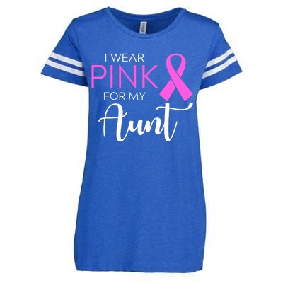 I Wear Pink For My Aunt Breast Cancer Awareness Enza Ladies Jersey Football T-Shirt