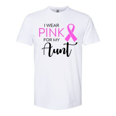 I Wear Pink For My Aunt Breast Cancer Awareness Softstyle® CVC T-Shirt