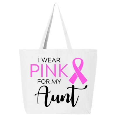 I Wear Pink For My Aunt Breast Cancer Awareness 25L Jumbo Tote