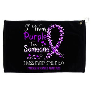 I Wear Purple For Someone Pancreatic Cancer Awareness Grommeted Golf Towel