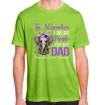 I Wear Purple For My Dad Pancreatic Cancer Awareness Month Gift Adult ChromaSoft Performance T-Shirt