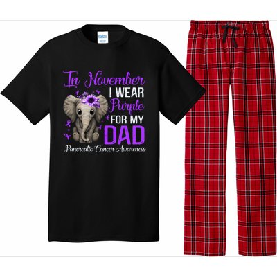 I Wear Purple For My Dad Pancreatic Cancer Awareness Month Gift Pajama Set