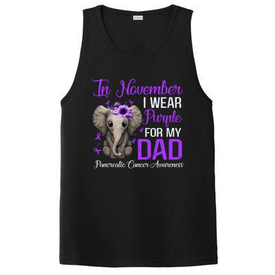 I Wear Purple For My Dad Pancreatic Cancer Awareness Month Gift PosiCharge Competitor Tank