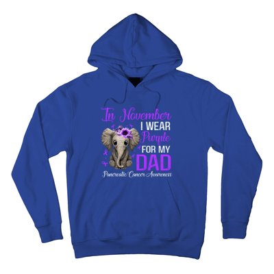 I Wear Purple For My Dad Pancreatic Cancer Awareness Month Gift Hoodie