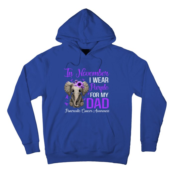 I Wear Purple For My Dad Pancreatic Cancer Awareness Month Gift Hoodie