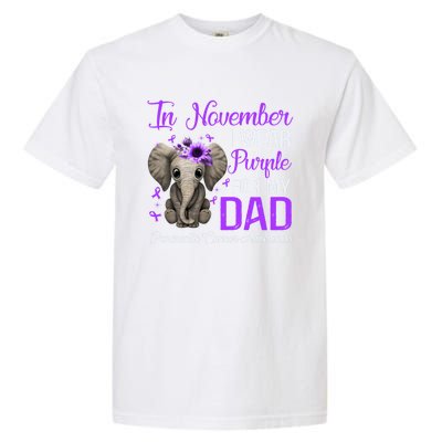 I Wear Purple For My Dad Pancreatic Cancer Awareness Month Gift Garment-Dyed Heavyweight T-Shirt