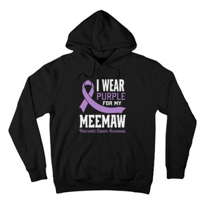 I Wear Purple For My Meemaw Pancreatic Cancer Awareness Hoodie