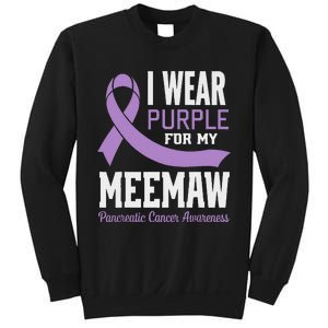 I Wear Purple For My Meemaw Pancreatic Cancer Awareness Sweatshirt