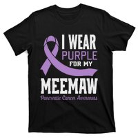 I Wear Purple For My Meemaw Pancreatic Cancer Awareness T-Shirt