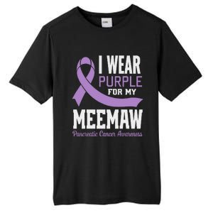 I Wear Purple For My Meemaw Pancreatic Cancer Awareness Tall Fusion ChromaSoft Performance T-Shirt