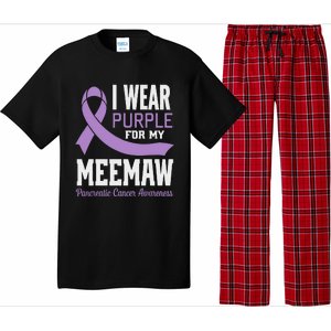 I Wear Purple For My Meemaw Pancreatic Cancer Awareness Pajama Set