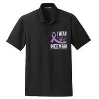 I Wear Purple For My Meemaw Pancreatic Cancer Awareness Dry Zone Grid Polo