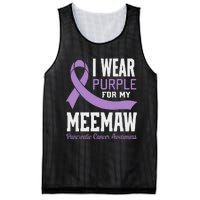 I Wear Purple For My Meemaw Pancreatic Cancer Awareness Mesh Reversible Basketball Jersey Tank