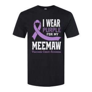 I Wear Purple For My Meemaw Pancreatic Cancer Awareness Softstyle CVC T-Shirt