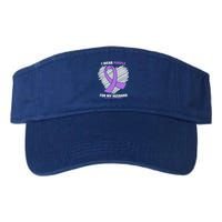 I Wear Purple For My Husband Pancreatic Cancer Awareness Gift Valucap Bio-Washed Visor