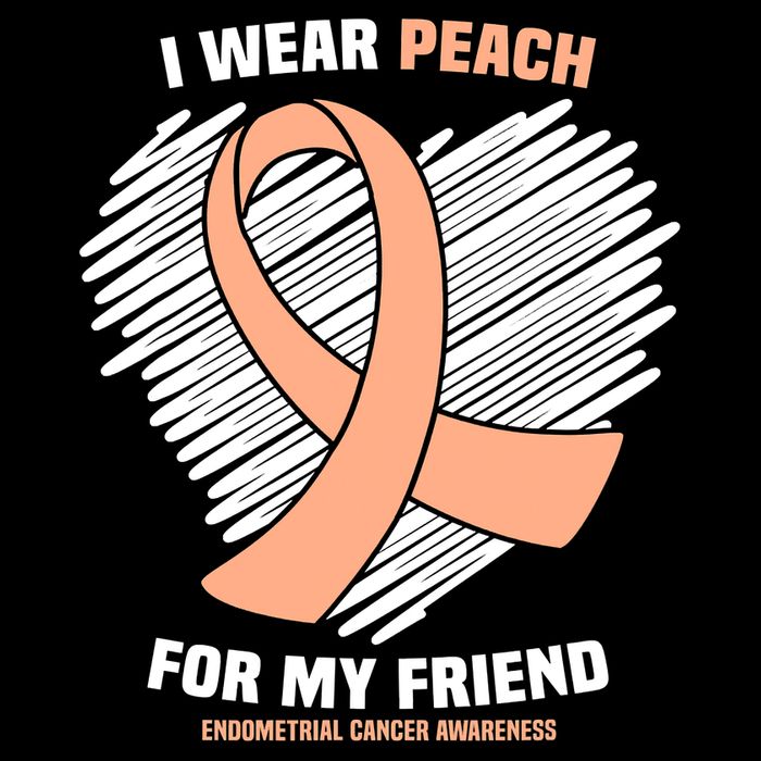I Wear Peach For My Friend Endometrial Funny Cancer Awareness Visor