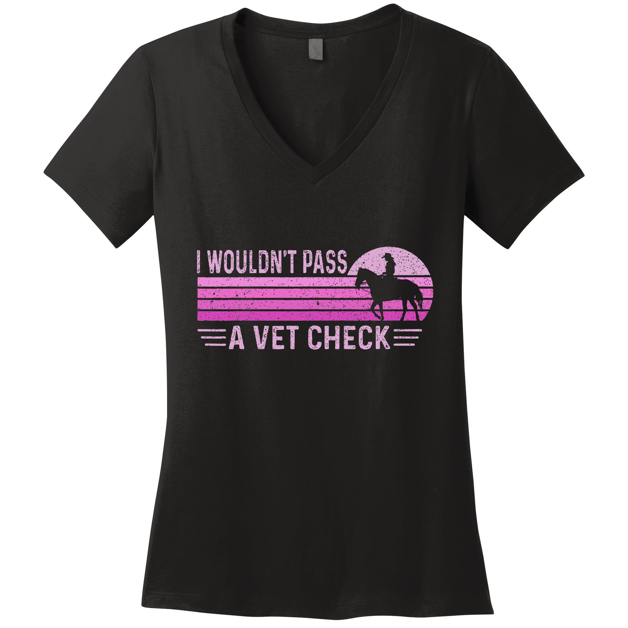 I WouldnT Pass A Vet Check Retro Vintage Gift Women's V-Neck T-Shirt
