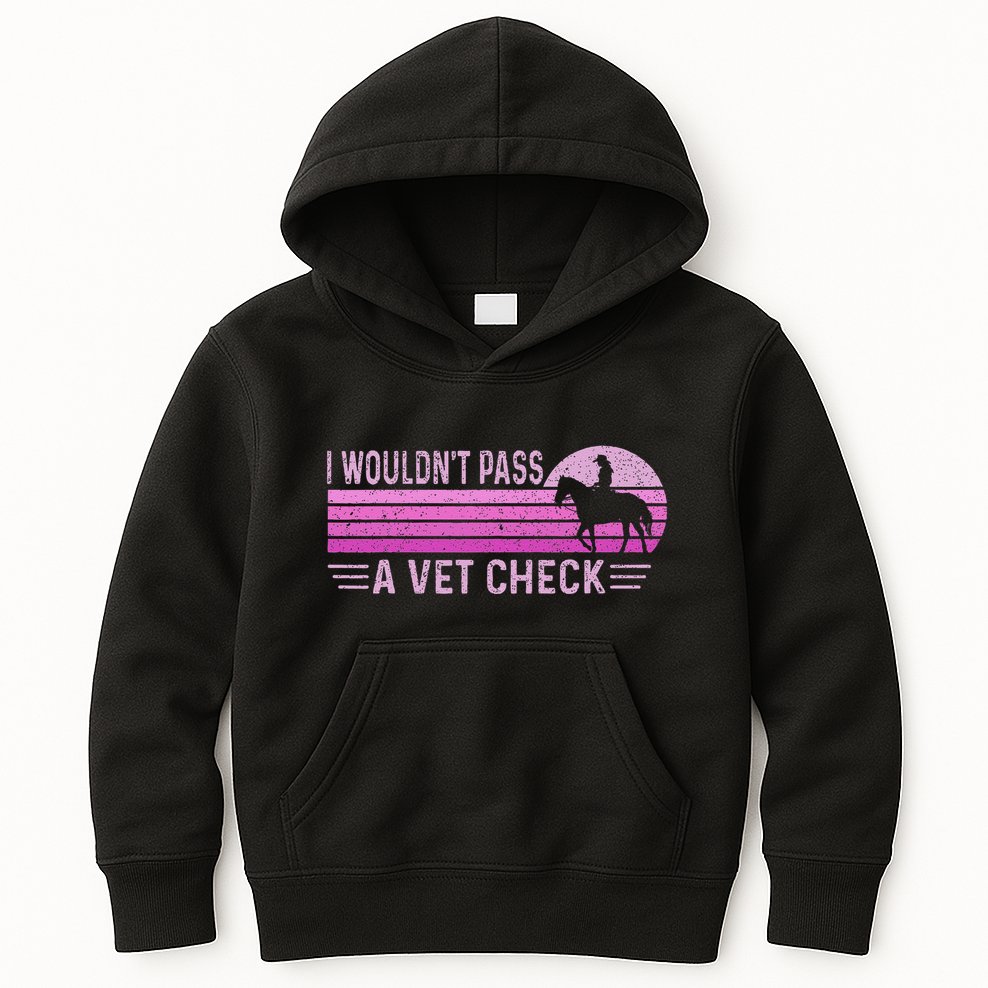 I WouldnT Pass A Vet Check Retro Vintage Gift Kids Hoodie