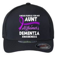 I Wear Purple For My Aunt Alzheimers Dementia Awareness Flexfit Unipanel Trucker Cap