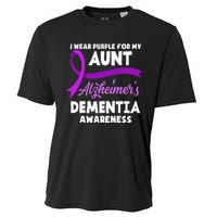 I Wear Purple For My Aunt Alzheimers Dementia Awareness Cooling Performance Crew T-Shirt