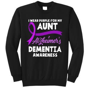 I Wear Purple For My Aunt Alzheimers Dementia Awareness Sweatshirt